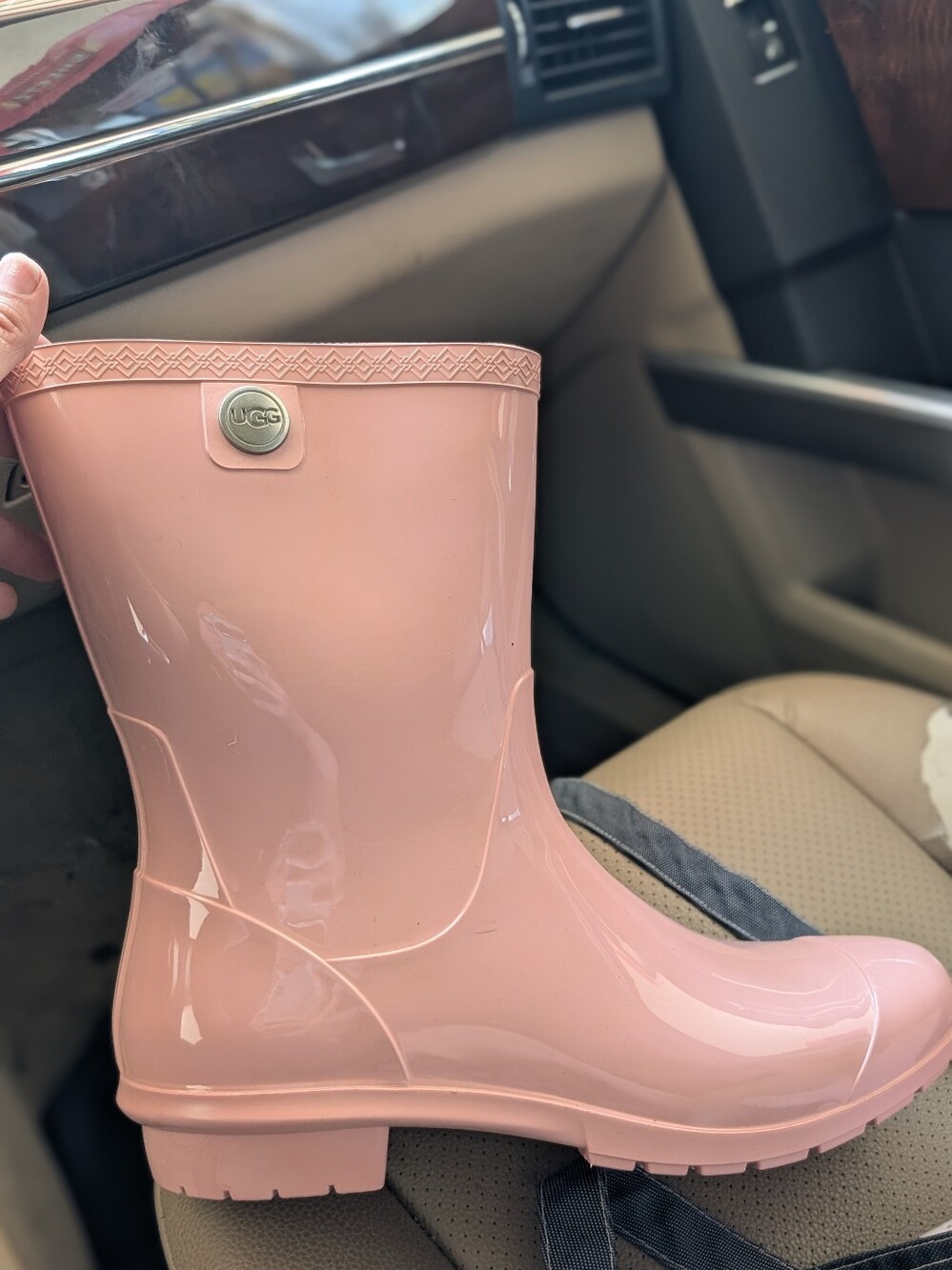 UGG Ladies' Pink Gloss Rain Boot